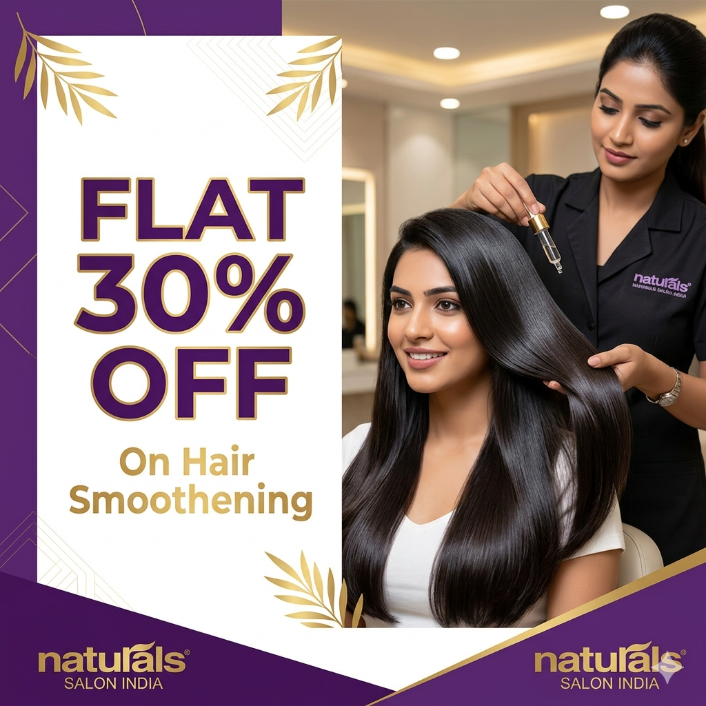 Flat 30% Off on Hair Smoothening