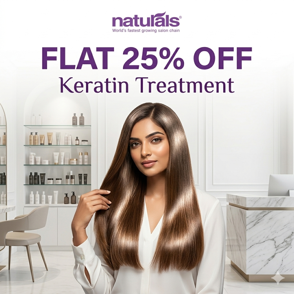 Flat 25 Percent Off on Keratin Treatment